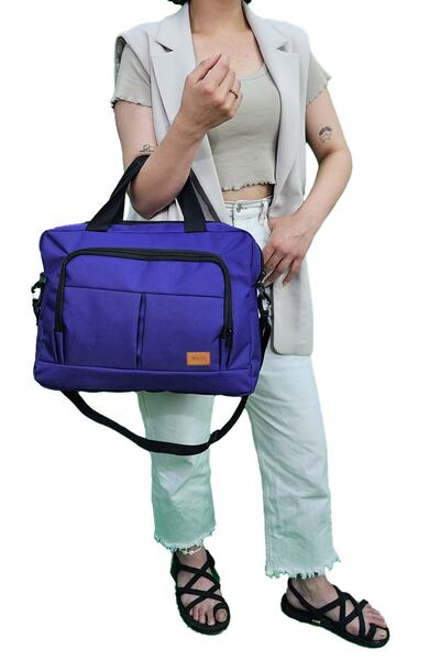 woys 15,6-инчова чанта за документи, лилава чанта за лаптоп