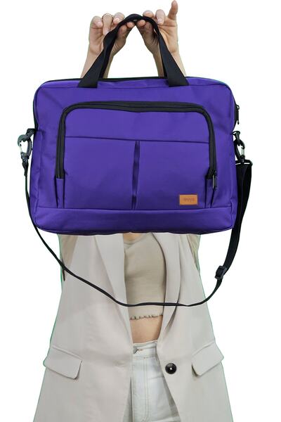 woys 15,6-инчова чанта за документи, лилава чанта за лаптоп