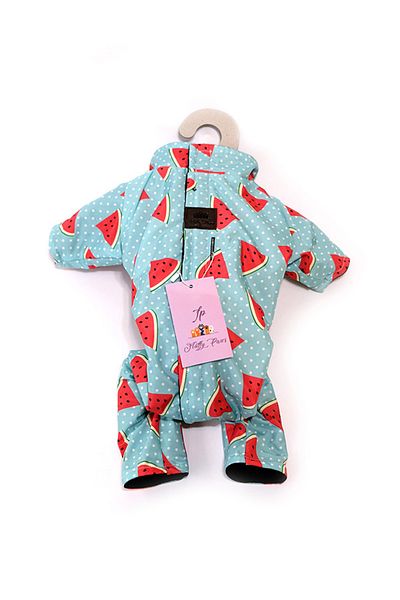 Fluffy Paws Sweet Watermelon Waterproof Fleece Dog Coat