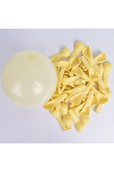 kidspartim 100 Pieces Balloon Mini Macaron Yellow 6 Inch