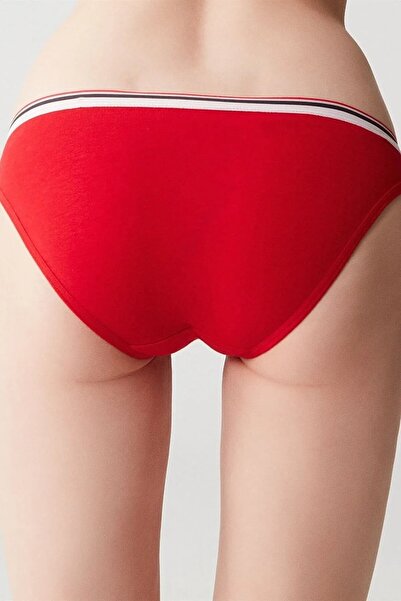 U.S. Polo Assn. 3'lü Paket, Düşük Belli, Lacivert Yıldızlı Kırmızı Çizgili, Slip Külot Set 66237