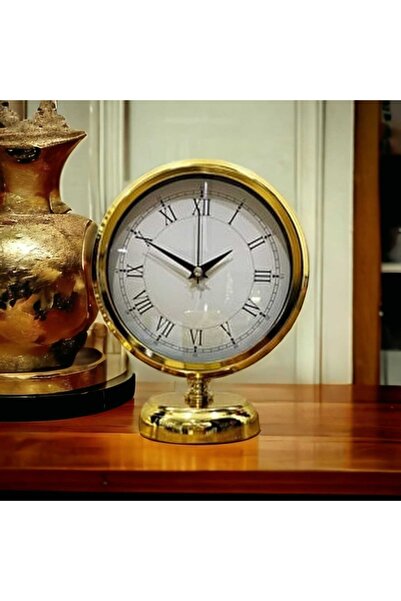 ariana sytle Parlak Gold Metal Çember Masa Saati