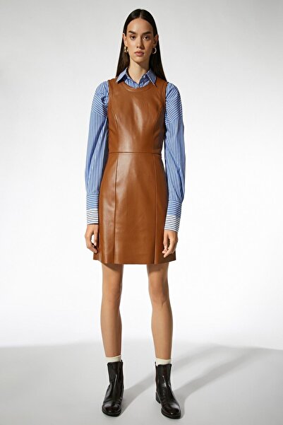 Koton Γυναικείο Καφέ Φόρεμα 3WAK80124UW