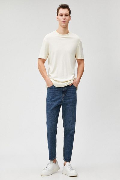Koton Men's Dark Indigo Jeans 3SAM40241ND