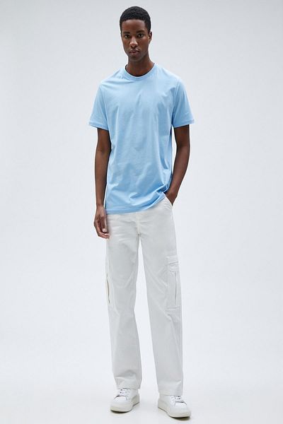 Koton Men's Blue T-Shirt 3SAM10729HK