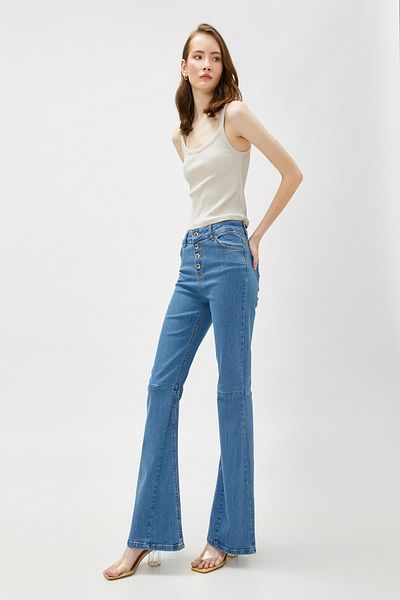 Koton Damen-Bleach-Jeans 3SAL40195MD