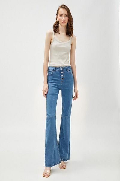 Koton Damen-Bleach-Jeans 3SAL40195MD