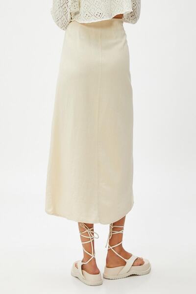 Koton Women's Beige Skirt 2SAK70047CW