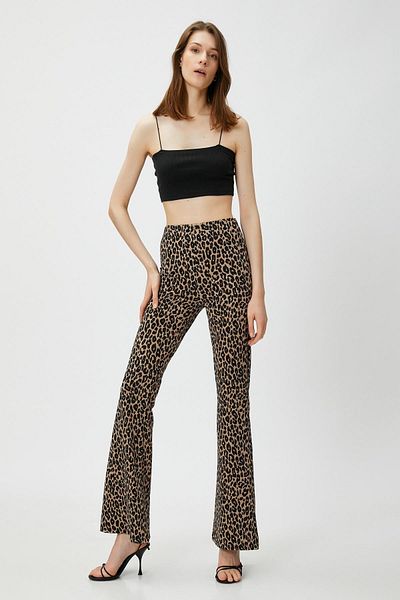 Koton Women's Beige Patterned Jeans