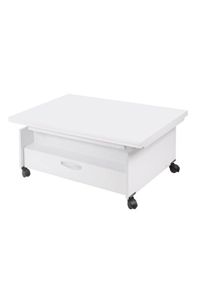 Viento Mobilya Sihirli Beyaz Renk Mekanizmalı Büyüyüp Yemek Masası Olabilen 2...