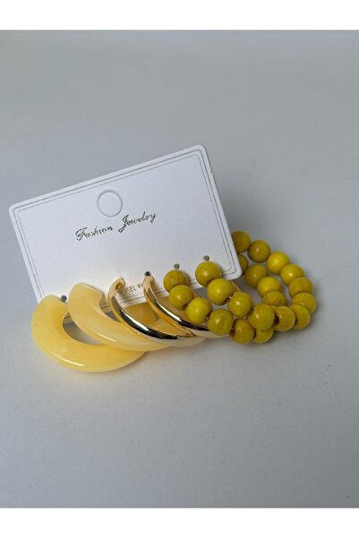 MRK 3lü Halka Çoklu Set Orta Boy Küpe