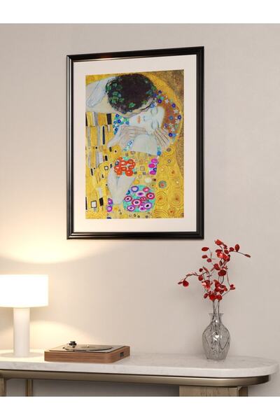 Mudi Store Gustav Klimt The Kiss Tablo Sanatsal Ünlü Ressam Poster Çerçevesiz Yüksek Kalite Poster