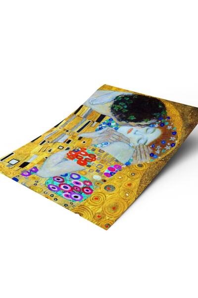 Mudi Store Gustav Klimt The Kiss Tablo Sanatsal Ünlü Ressam Poster Çerçevesiz Yüksek Kalite Poster