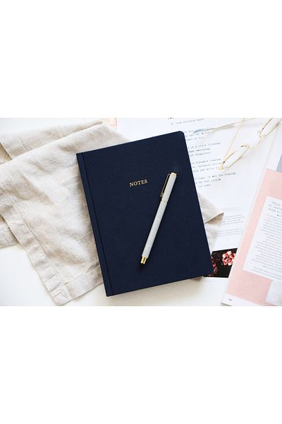 Chapters Linen Notebook, Navy