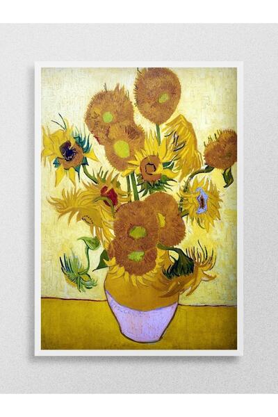 Mudi Store Van Gogh Sunflowers Tablo Sanatsal Ünlü Ressam Poster Çerçevesiz Y...