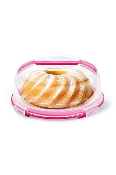 Melkan Home Cake Jar & Cake Jar Locked Lid Cake Jar 7 Liters Milenyum Pink