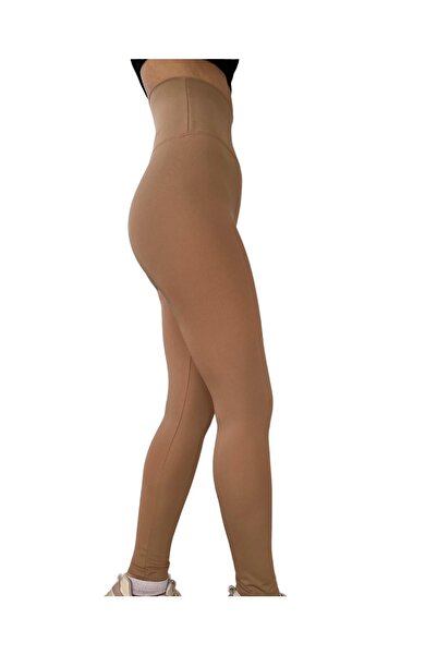 The muscey الجوارب النسائية عالية الخصر للغاية بني فاتح