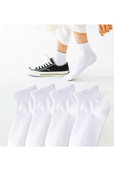 çorapkolik 4 Συσκευασία Unisex πολύχρωμες βαμβακερές κάλτσες αστραγάλου 4 ζευγάρια