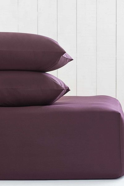 stay home ملاءة سرير مطاطية مزدوجة القطن 100% مقاس 150x200 + 2 كيس وسادة
