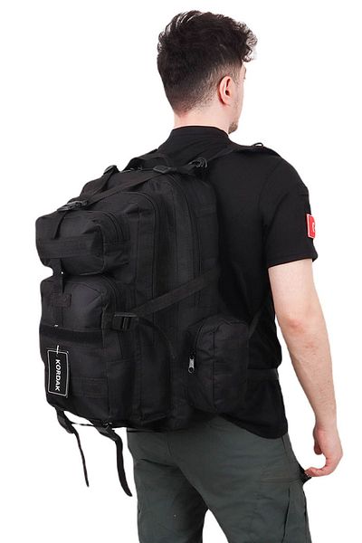 KORDAK Tactical 42 Lt Outdoor Black Tactical Backpack with Side Pocket