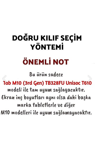 GoGoPlus Lenovo Tab M10 Tb328fu (3 Nesil) T610 Tablet Kılıfı + Ekran Koruyucu + Dokunmatik Kalem Zaae0012tr
