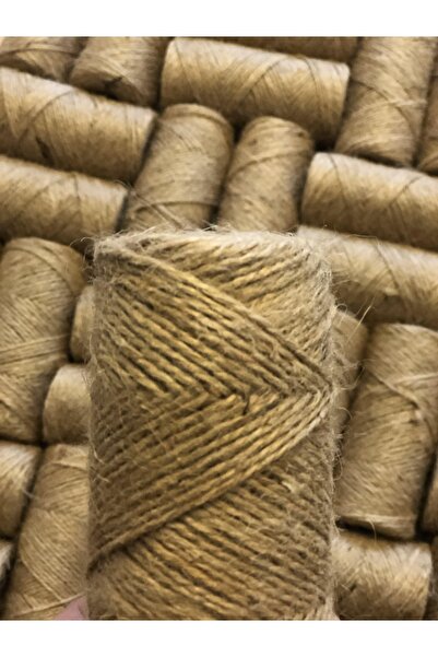 SENSY Premium Jüt Ip 100 Metre 2 Li Set Hasır Ip Kırnap Ip Süsleme Ipi Kendir Ipi Jüt Ipi