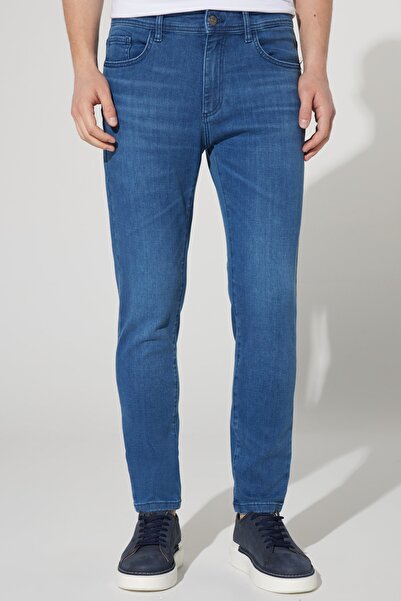 AC&Co / Altınyıldız Classics Ανδρικό Blue Trend Slim Fit Slim Fit 5 Stretch τ...