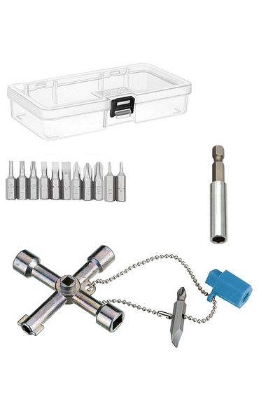 Depolife Combined Panel Switch Set Functional 15 Pieces Bits Tipped Switch Set for Electrical Cabinet Lock