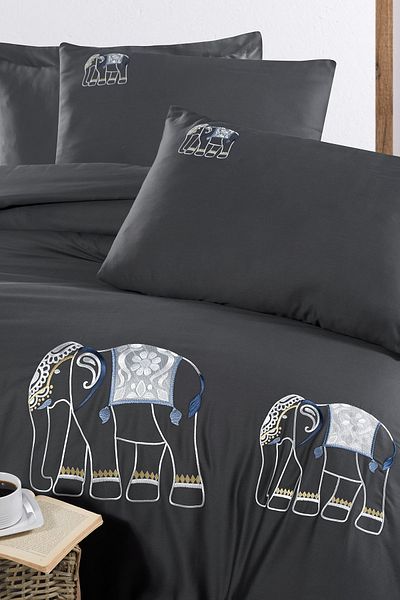 Tanem Home Σετ Παπλωματοθήκη Διπλό Κεντημένο 100% Βαμβακερό Σατέν |   Σετ κρεβατοκάμαρας |   Σετ προίκας