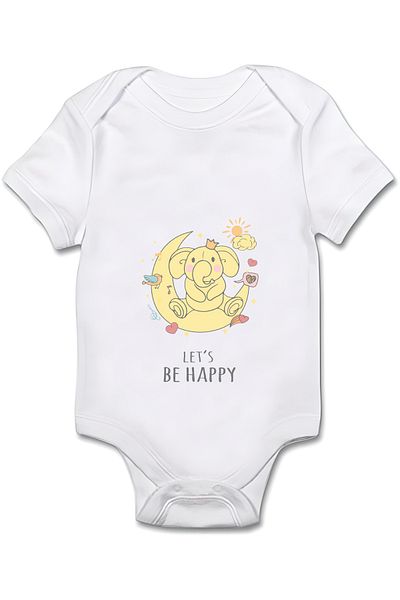 GREY Baby Bodysuit / Baby Bodysuit / Half Sleeve Baby Bodysuit / Printed Baby Bodysuit