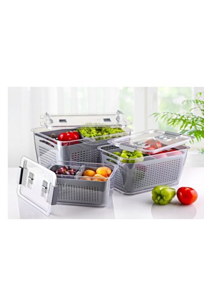 Lossa Buzdolabı Içi Süzgeçli Organizer(2,5lt,5lt,9lt) Set