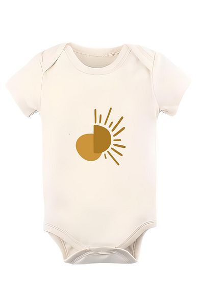 GREY Baby Bodysuit / Baby Bodysuit / Half Sleeve Baby Bodysuit / Printed Baby Bodysuit