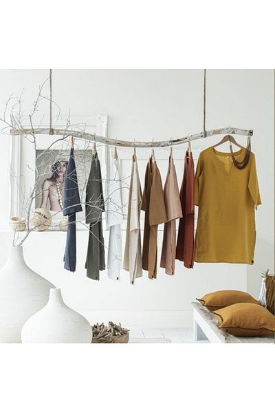 Havlu Denizi Ev Tekstil Ürünleri Muslin Fabric Khaki Color Tunic Dress