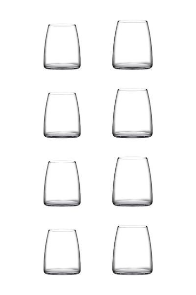 Paşabahçe 8 Piece Water and Soft Drink Glass Set (4 Large & 4 Small)