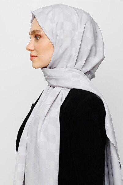 Mooncorn Μεταξένιο ζακάρ σάλι με ασημί σχέδιο