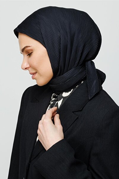 Mooncorn Μαύρο Πλισέ Κασκόλ