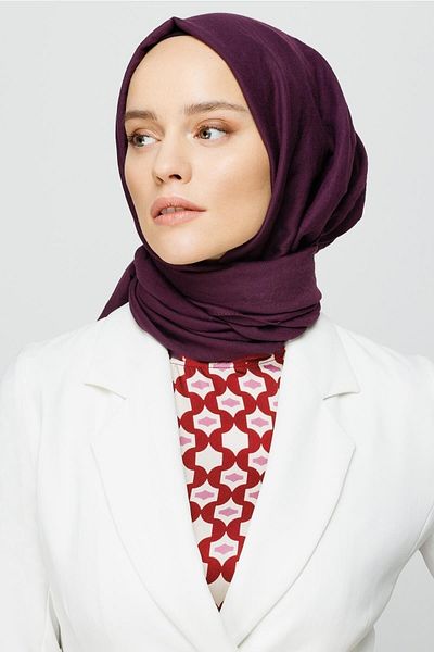 Mooncorn Μωβ βαμβακερό σάλι Kraş