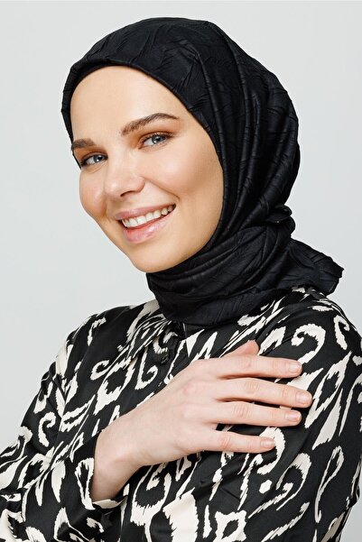 Mooncorn Μαύρο πλισέ μαντίλι μπαμπού