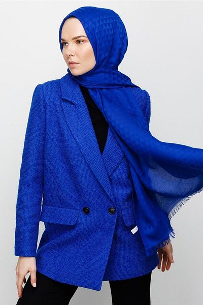 Mooncorn Σαλιάρα Saks Blue Prism Pattern Βαμβακερή ζακάρ