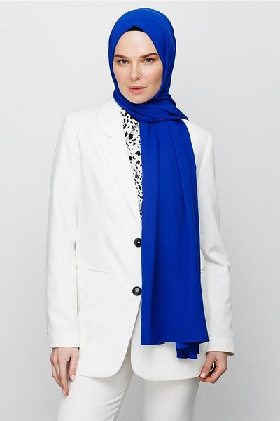 Mooncorn Μεταξωτό σάλι Saks Blue Crinkle Medina
