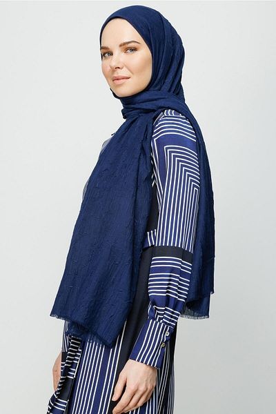 Mooncorn Σάλι μπαμπού μπλε Navy