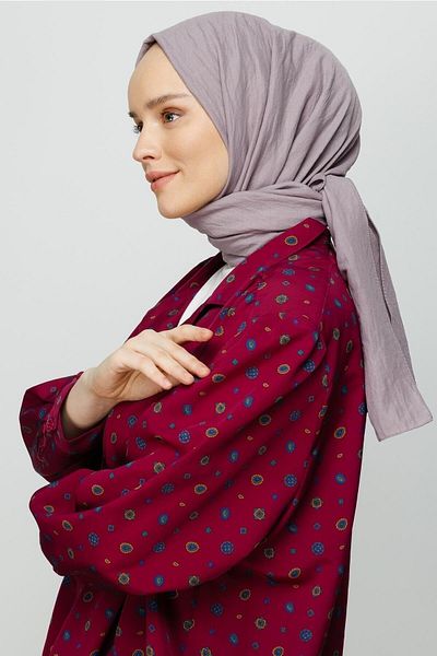 Mooncorn Lavender Gray Cotton Shawl