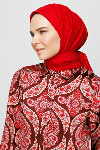 Mooncorn Червоний шарф з бамбуковим візерунком