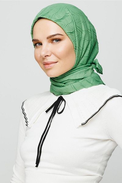 Mooncorn Φουλάρι από μπαμπού Water Green Pleated