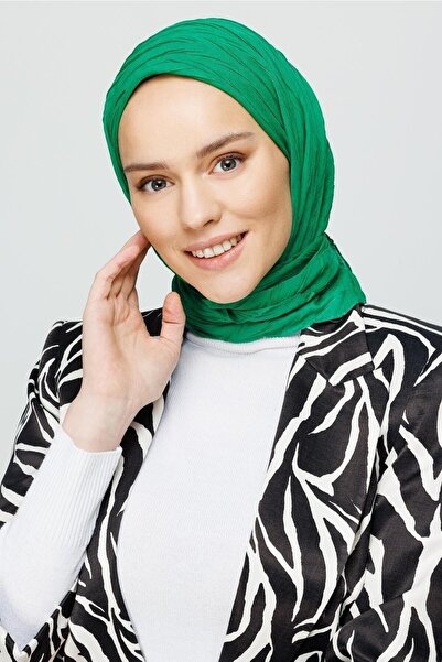 Mooncorn Φουλάρι Benetton Πράσινο Πλισέ Μπαμπού