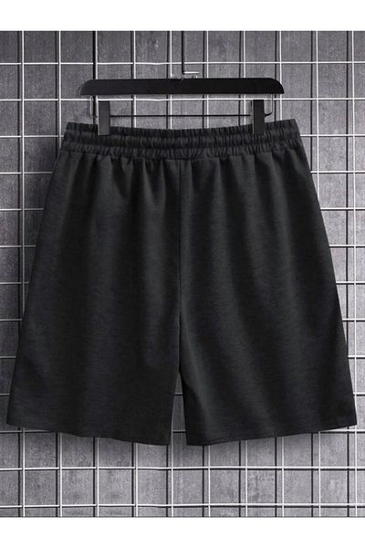SELENA BUTİK Ανδρικά γυναικεία Unisex μαύρα σορτς California printed