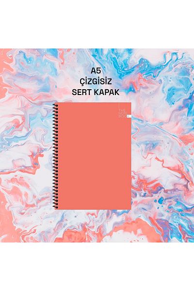 SEYFİKİRTASİYE A5 Unlined 96 Sheets 60 Gr White Paper Hard Cardboard Cover Wire Notebook The Notebook