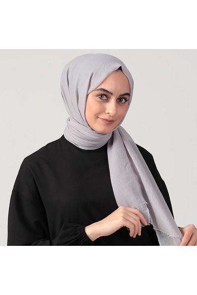 ipekistanbul Ultra Thin Cotton Shawl - Silver