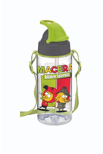 Gıpta Kral Şakir Water Bottle and Flask with Straw and Hanger String 500 Ml
