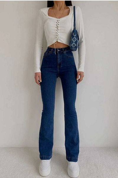 Geppetto Sera Navy Blue Recovery Spanish Power Lycra Jeans